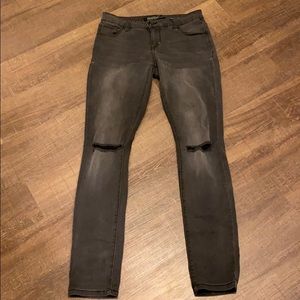 Dark Charcoal distressed jeggings